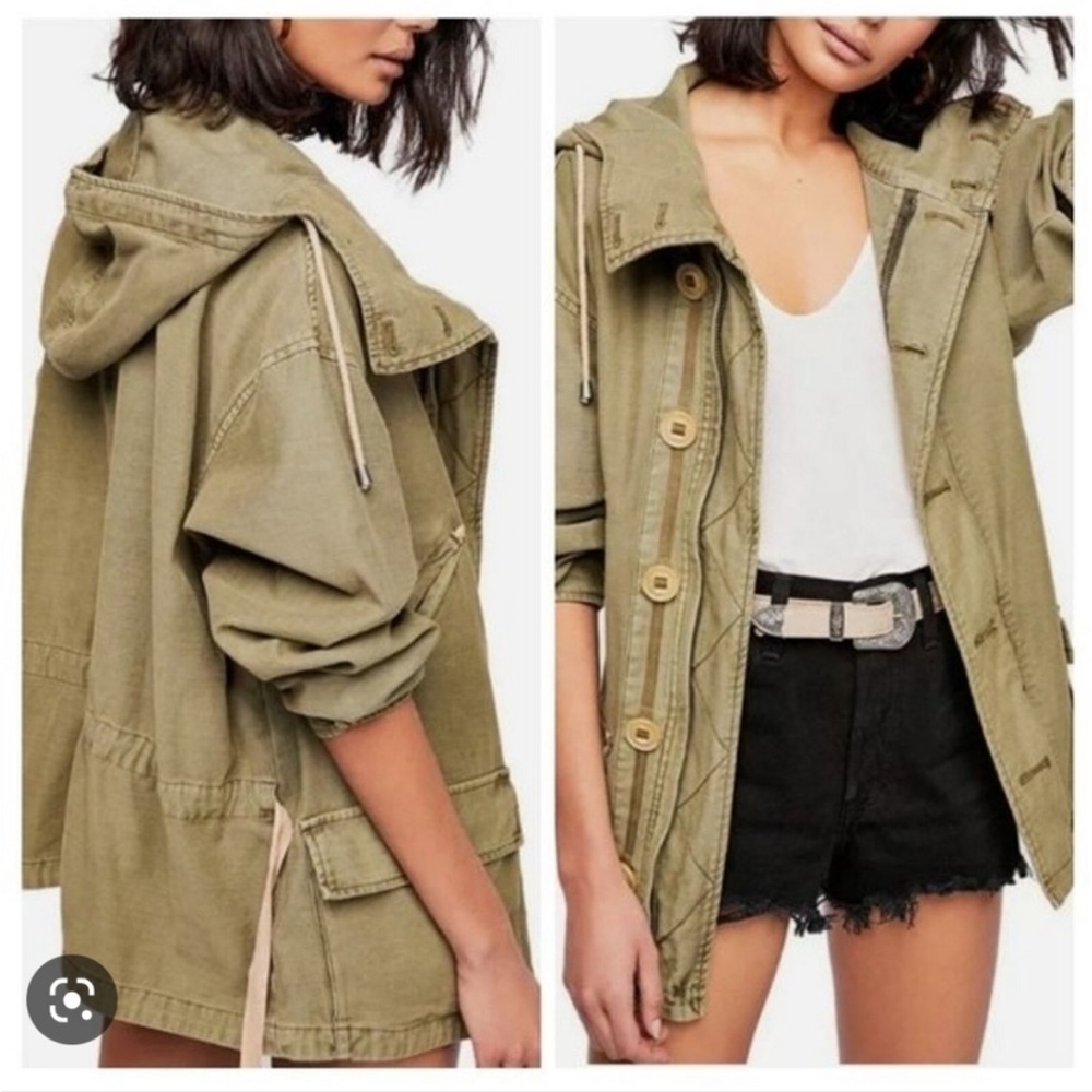 Free People Joshua Tree Olive Green Jacket Size Small